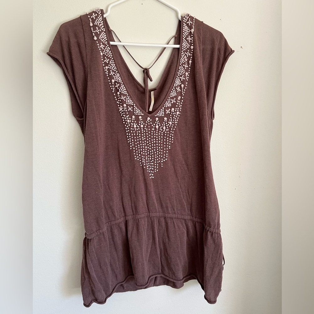 Free People embroidered tunic SIZE MEDIUM